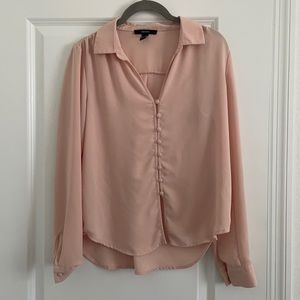 Pink Button Down Blouse
